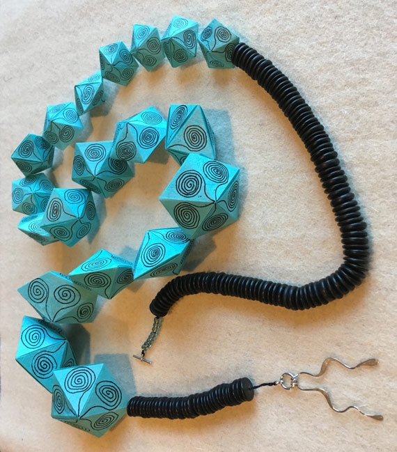 Paper Polyhedron Necklace