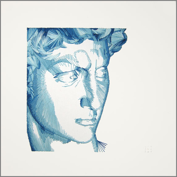 David in Peacock Blue